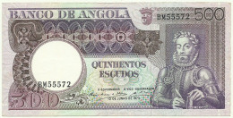 Angola - 500 Escudos - 10.6.1973 - Pick: 107 - Serie BM - Luiz De Camões - PORTUGAL - Angola