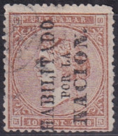 1869-151 CUBA ANTILLES SPAIN 1869 10c HPN HABILITADO POR LA NACION FORGERY FALSO PARA ESTUDIO.  - Voorfilatelie