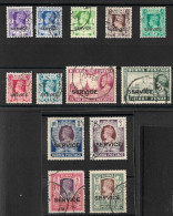 BURMA 1939 OFFICIALS SET SG O15/O27 FINE USED Cat £180 - Birmania (...-1947)