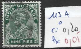 INDE ANGLAISE 113A Oblitéré Côte 0.20 € - 1911-35 King George V