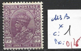 INDE ANGLAISE 113B * Côte 1 € - 1911-35 King George V