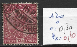 INDE ANGLAISE 120 Oblitéré Côte 0.30 € - 1911-35 King George V