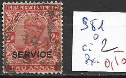 INDE ANGLAISE SERVICE 81 Oblitéré Côte 2 € - 1911-35 Roi Georges V
