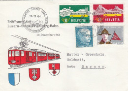 GOOD SWITZERLAND Special Stamped Cover 1964 - Railway / Engelberg Bahn - Chemins De Fer