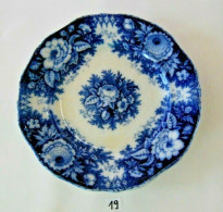 C19 Ancienne Assiette Plate - XiX - BF - Boch Jardinière - Boch (BEL)