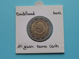 2012 G - 2 Euro > 10 JAAR EURO CASH ( Zie/voir SCANS Voor Detail ) Allemagne / Germany / Duitsland ! - Germany