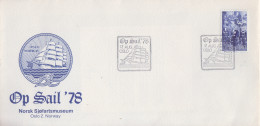 Enveloppe  NORVEGE   Concentration  De  Voiliers   OP SAIL' 78    OSLO  1978 - Storia Postale
