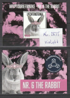 Liechtenstein Crypto Stamp Nr. 6 The Rabbit Virtuelles Violettes Diadem ** Postfrisch - Ungebraucht