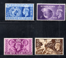 UK, GB, Great Britain, MNH, 1948, Michel 237 - 240, Olympic Games London - Unused Stamps