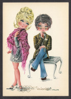 096539/ Couple D'amoureux, Le Tailleur Et Son Mannequin, Illustrateur Oliva - Saint-Valentin