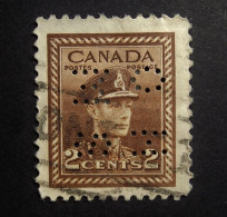 Canada  Perfin -  O H M S -  Obl. - Perforadas