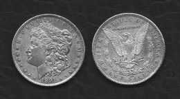 ETATS-UNIS . MORGAN DOLLAR . 1891 CC . Carson City . - 1878-1921: Morgan