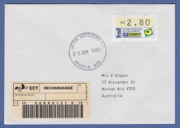 Brasilien ATM Frankfurter Buchmesse 1994 Mi.-Nr. 6 Wert 2,80 Auf R-Brief O Schw. - Franking Labels