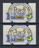 Brasilien ATM Frankfurter Buchmesse 1994 , Mi.-Nr. 6, Kurzsatz 0,84 - 1,50 RS O - Vignettes D'affranchissement (Frama)