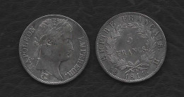 NAPOLEON I . 5 FRANCS 1814 H ( LA ROCHELLE ) - 5 Francs