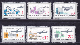 BULGARIE N° 1376 à 1381 ** MNH Neufs Sans Charnière, TB (D6291) Transports Aériens, Avions Divers - 1965 - Ungebraucht