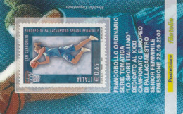 TESSERA FILATELICA VALORE 0,65 EURO PALLACANESTRO SENIOR FEMMINILE (TF1169 - Philatelic Cards