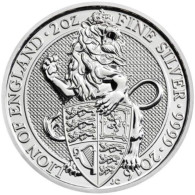 Great Britain, Queen's Beast 2016 - 2 Oz. Pure Silver - 5 Pounds