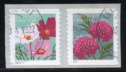 Etats-Unis / United States (Scott No.5665a - Butterfly Garden Flowers) (o) Pair TB / VF - Used Stamps