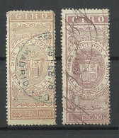 ESPANA Spain Tax Impuesto Revenue Taxe Giro, 2 Stamps, O - Fiscaux-postaux