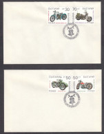 Bulgaria 1992 - Motos, Mi-nr. 3991/96, 4 FDC (2 Scan) - FDC