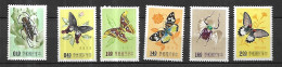 Taïwan 1958 Insectes, Papillons  Cat Yt  N° 249 / 54 **  MNH - Neufs