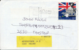 Australia Cover Sent To Denmark Goulburn 27-7-1988 Single Franked - Covers & Documents