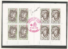 CARNET CROIX ROUGE 1979 OBLITERATION PREMIER JOUR + SIGNATURE GRAVEUR ALBERT DECARIS - Red Cross