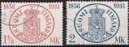 FI044 – FINLANDE – FINLAND – 1931 – ANNIV. OF FIRST STAMP – SG 287/88 USED 25 € - Used Stamps