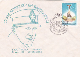 AVIATION CAPTAIN GH BANCIULESCU COVERS   STATIONERY 1986 ROMANIA - Covers & Documents