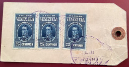 Scarce MUESTRA SIN VALOR PARCEL TAG Cds MARACAIBO 1939>Zürich Schweiz (cover échantillon Sans Valeur Muster Ohne Wert - Venezuela