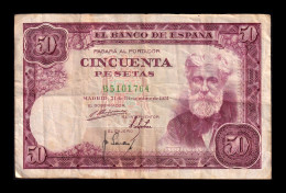 España Spain 50 Pesetas Santiago Rusiñol 1951 Pick 141 Serie B Bc/Mbc F/Vf - 50 Peseten