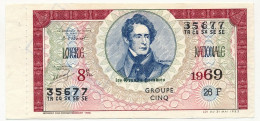 FRANCE - Loterie Nationale - Les Grands Hommes - Lamartine - 8ème Tranche - 1969 - Billetes De Lotería