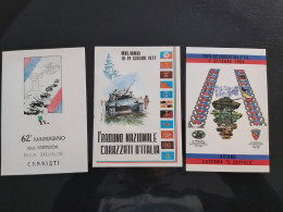 3 CARTOLINE RADUNO CARRISTI MILANO AVIANO PORDENONE FERREA MOLE CARRO ARMATO - Verzamelingen & Kavels