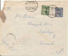 Egypt Paquebot Cover Sent To Denmark Port-Said 20-7-1949 - Briefe U. Dokumente