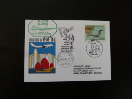 Vol Special Flight Hong Kong Stamp Expo To Frankfurt Boeing 747 Lufthansa 2004 - Lettres & Documents