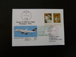 Premier Vol First Flight Washington Wien Boeing 747 Lufthansa 2004 - Cartas & Documentos