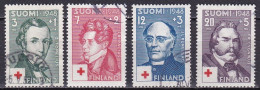 FI075 – FINLANDE – FINLAND – 1948 – RED CROSS FUND – Y&T 334/37 USED - Usati