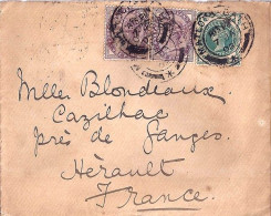 GRANDE BRETAGNE N° 92/73x2 S/L. DE LONDRES/7.1.02 POUR LA FRANCE - Cartas & Documentos