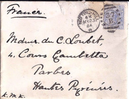 GRANDE BRETAGNE N° 62 S/L. DE 1883/84 POUR LA FRANCE - Briefe U. Dokumente