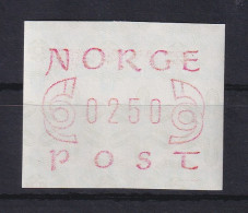 Norwegen ATM Mi.-Nr. 2.1b (schmale 0)  Portowertstufe 0250 ** - Machine Labels [ATM]