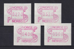 Norwegen FRAMA-ATM Mi.-Nr. 3.2d Satz 270-320-400-500 Postfrisch ** - Automaatzegels [ATM]