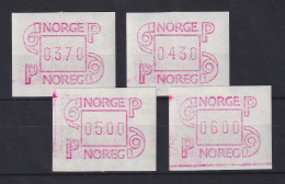 Norwegen FRAMA-ATM Mi.-Nr. 3.2d Satz 370-430-500-600 Postfrisch ** - Machine Labels [ATM]