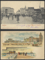 Oostende, Litho, Kursaal En Staketsel + Brug En Kapel (2 Stuks) - Other & Unclassified