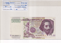 ITALIA  50000 LIRE 27-5-1992 CAT 81A - 50000 Lire