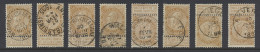 N° 62 50c. Bister, 8 Exemplaren W.o. Wychmael (Brabant), Zm/m - 1893-1900 Schmaler Bart