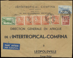 N° 435Aa, 762, PA 6 En PA 10 Op Brief, Intertropical-Comfina Te Brussel, Afstempeling B Bruxelles - Brussel F 1, Dd. 13. - 1936-1951 Poortman