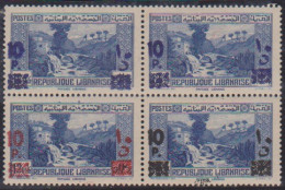 Grand Liban 186+186b+186a** Variété Noire,bleue Et Rouge Se Tenant - Other & Unclassified