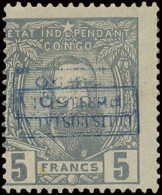 * CP 5-Cu3 5Fr. Grey Off Centre To The Bottom Left Corner With Double Inverted Boxed Overprint COLIS POSTAUX FR 3.50 In  - Parcel Post
