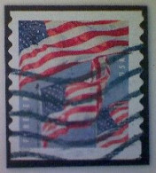 United States, Scott #5657, Used(o), 2022, Three Flags Definitive, (58¢), Red, White, And Dark And Light Blue - Used Stamps